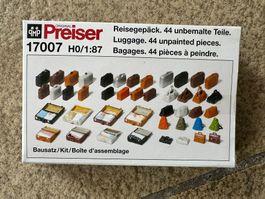 Preiser 17007, HO, Reisegepäck, 44 unbemalte Teile