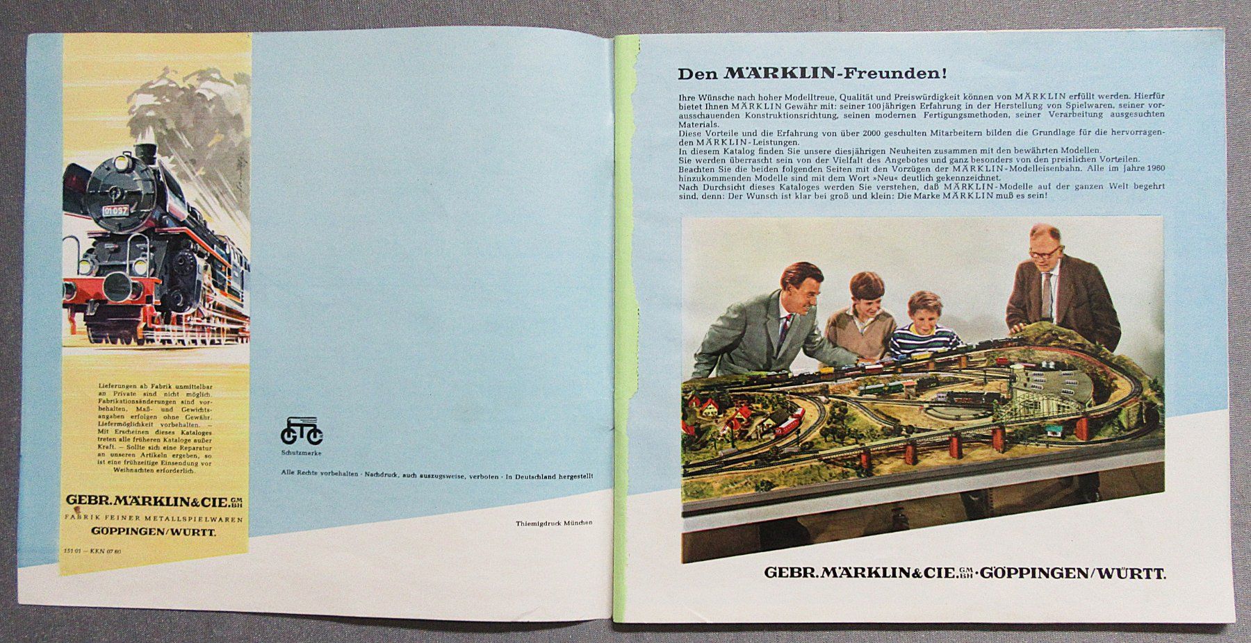 Märklin Documenti: alter Märklin Prospekt 1960/1961 – Usato da Auenstein venduto da Padabimbim 1