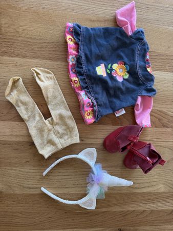 TOP! Grosses Baby Born Puppen Kleider-Set inkl Schuhe et