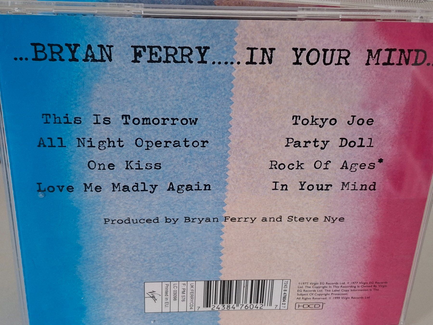 CD: CD Bryan Ferry - In Your Mind - /  Remastered Edition – Usato da Aarberg venduto da Jackup1 1