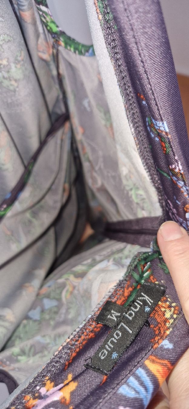 King Louie Kleider: Robe King Louie imprimée drapée taille M – Gebraucht aus Bercher von Dusudouest 4