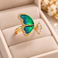 Ring Schmetterling goldfarben verstellbar