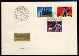 1969, FDC, Sondermarken, Schweizer Alpen (Nr.468–470)