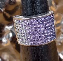 GLITZER RING IN 925 SILBER