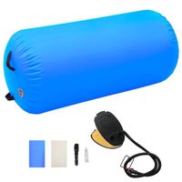 Aufblasbare Gymnastik-Rolle mit Pumpe 120x90 cm PVC Blau