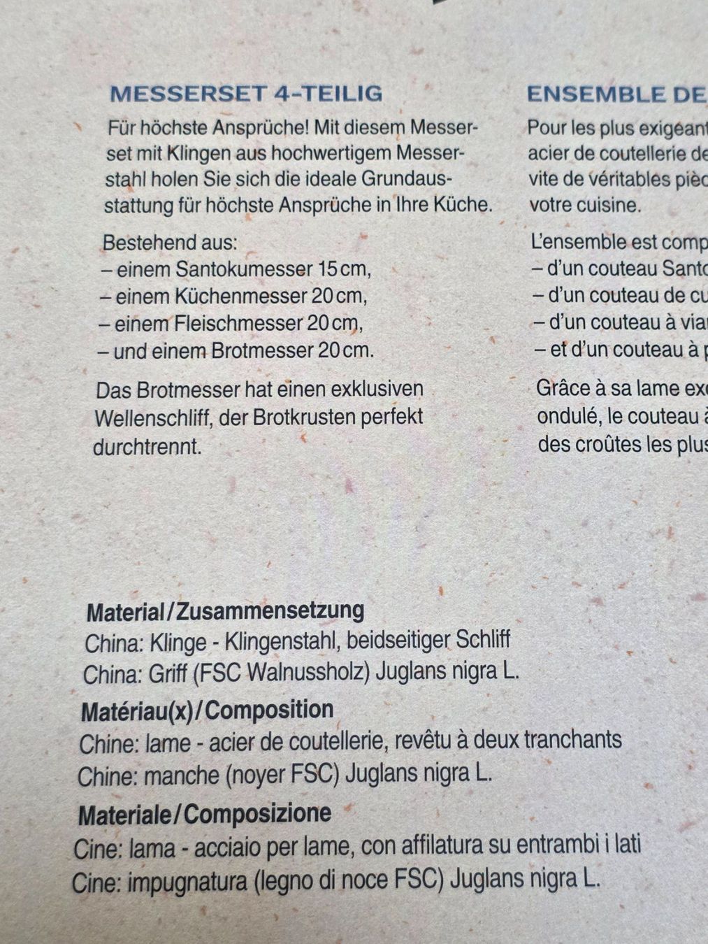 Coltelli da cucina: À Table Messerset, 4-teilig – Nuovo e nell'imballaggio originale da Steffisburg venduto da ang_7fcj 3