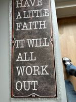 Blechschild Faith