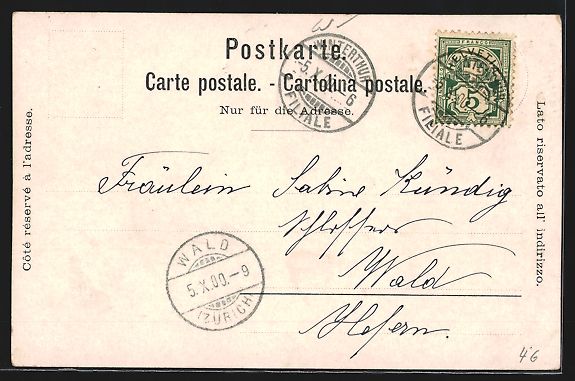 Cartes postales: AK Winterthur, Wildpark Bruderhaus, 1900 – D'occasion à Berlin par bartko-reher 1