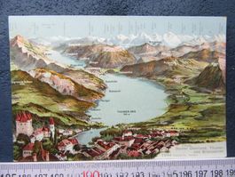 BERNEROBERLAND 1907 TUN-SEE BRIENZ-SEE VOGELSCHAU BEO AK