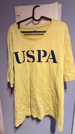 USPA T-Shirt gelb, blaue Schrift 4XL