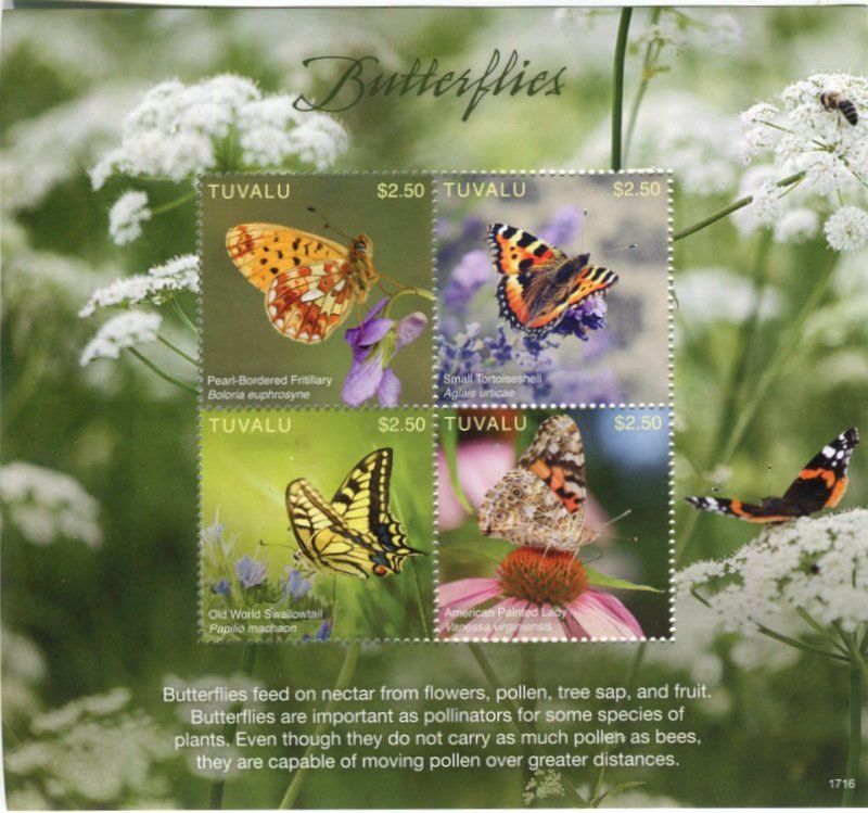 Tous les timbres: Block "Schmetterlinge". Tuvalu – Neuf avec emballage d'origine à Basel par Butsch5