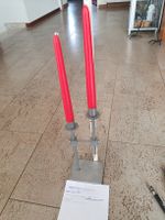 Kerzenständer für und mit zwei Kerzen