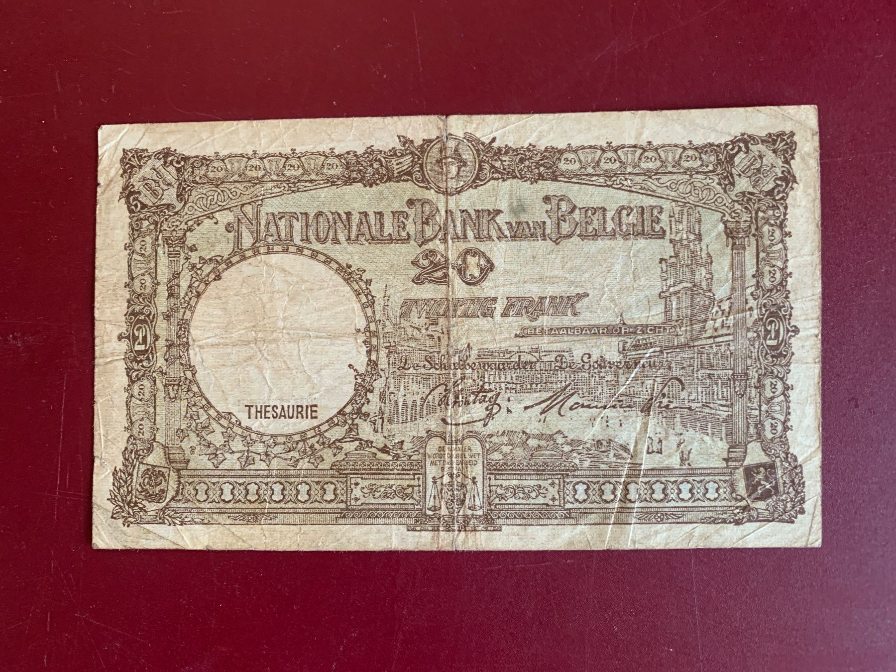 Banconote: BELGIQUE - 20 Francs 30.08.1945 - Gebraucht / Usagé – Usato da Le Lignon venduto da Trikles 1