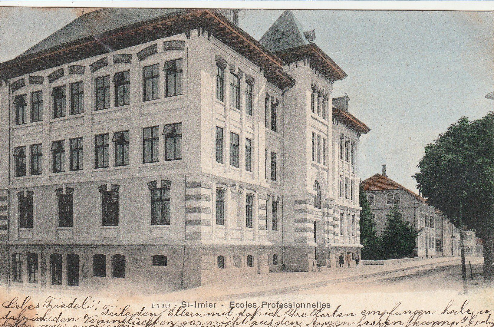 Cartoline postali: Ansichtskarte St-Imier Ecoles Professionelles datiert 1904 – Usato da Rupperswil venduto da Ema10