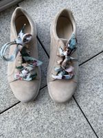 Schöne Halbschuhe, grau, Waldläufer, Wildleder, Gr. 38 H