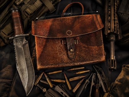 Schweizer Armee Vintage Ledertasche – Original Militär