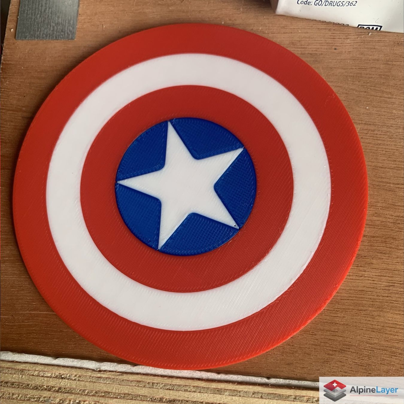 Sottobicchieri: Captain America Shield Coaster 3D Printed Drink Coaster – Nuovo (secondo la descrizione) da Losone venduto da AlpineLayer