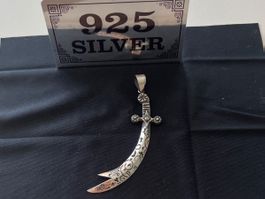 925 silberschmuck anhänger hz alis schwert