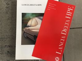 Lancia Delta HPE Faltprospekt 4 Seiten mit Preisliste 1995