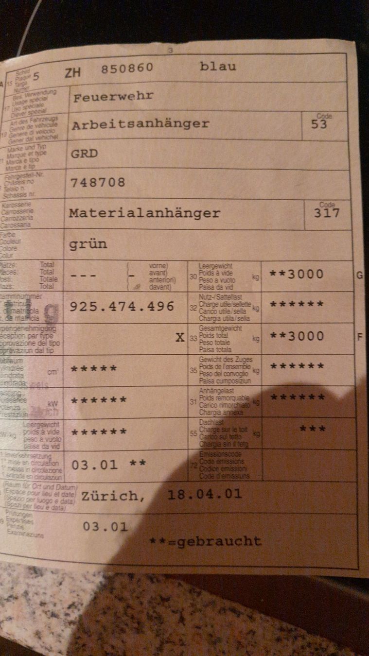 Rimorchi: Arme Infanterie Anhänger – Usato da Wetzikon ZH venduto da mar_mh5m 6