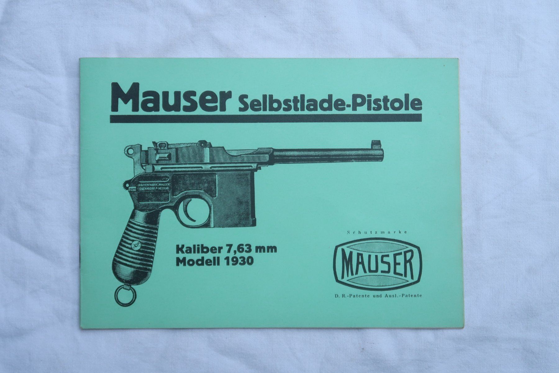 Dokumente: Original! Bedienungsanleitung Mauser C96 – Gebraucht aus Muttenz von Laeckerlihamschter