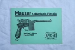 Original! Bedienungsanleitung Mauser C96