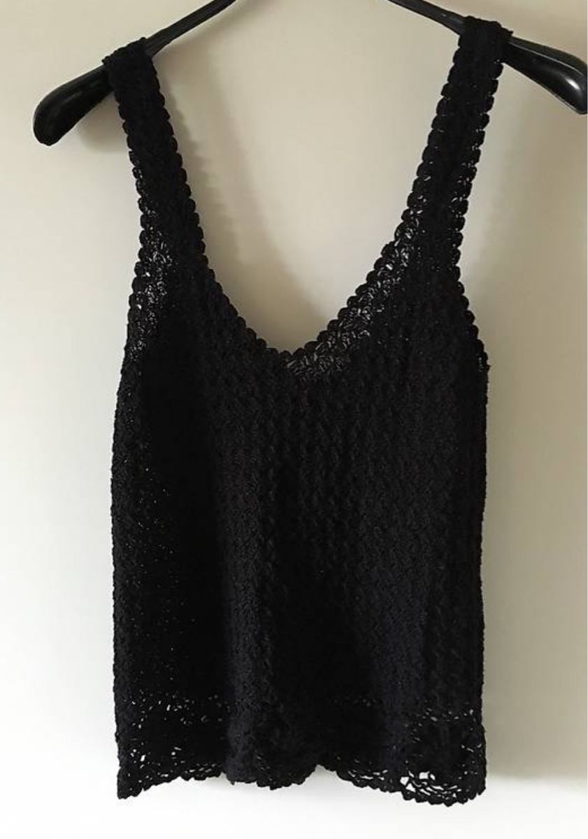 Top: Schwarzes Stricktop Grösse S – Nuovo (secondo la descrizione) da Zürich venduto da MariaSusanne