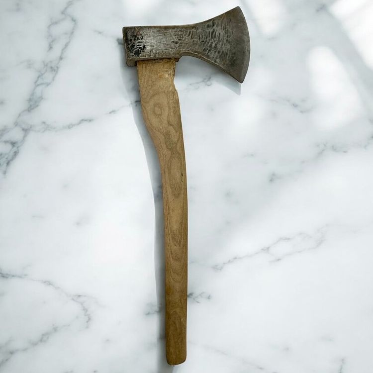 RARE 1850S INDIEN forgé à la main Repasser Hache Tête : Ancienne De