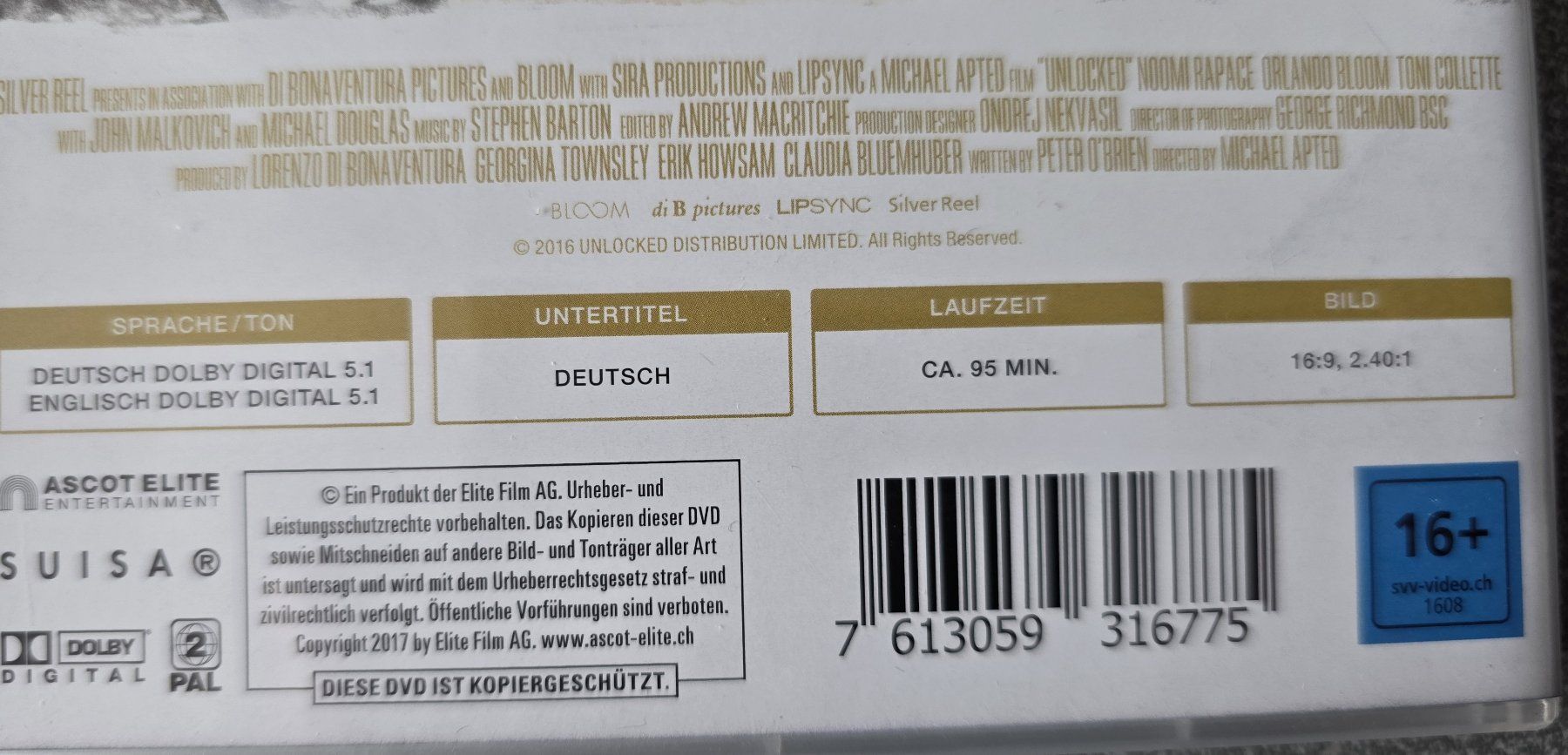 Tutti i DVDs: DVD Unlocked / Orlando Bloom – Usato da Oetwil am See venduto da fineli2 1