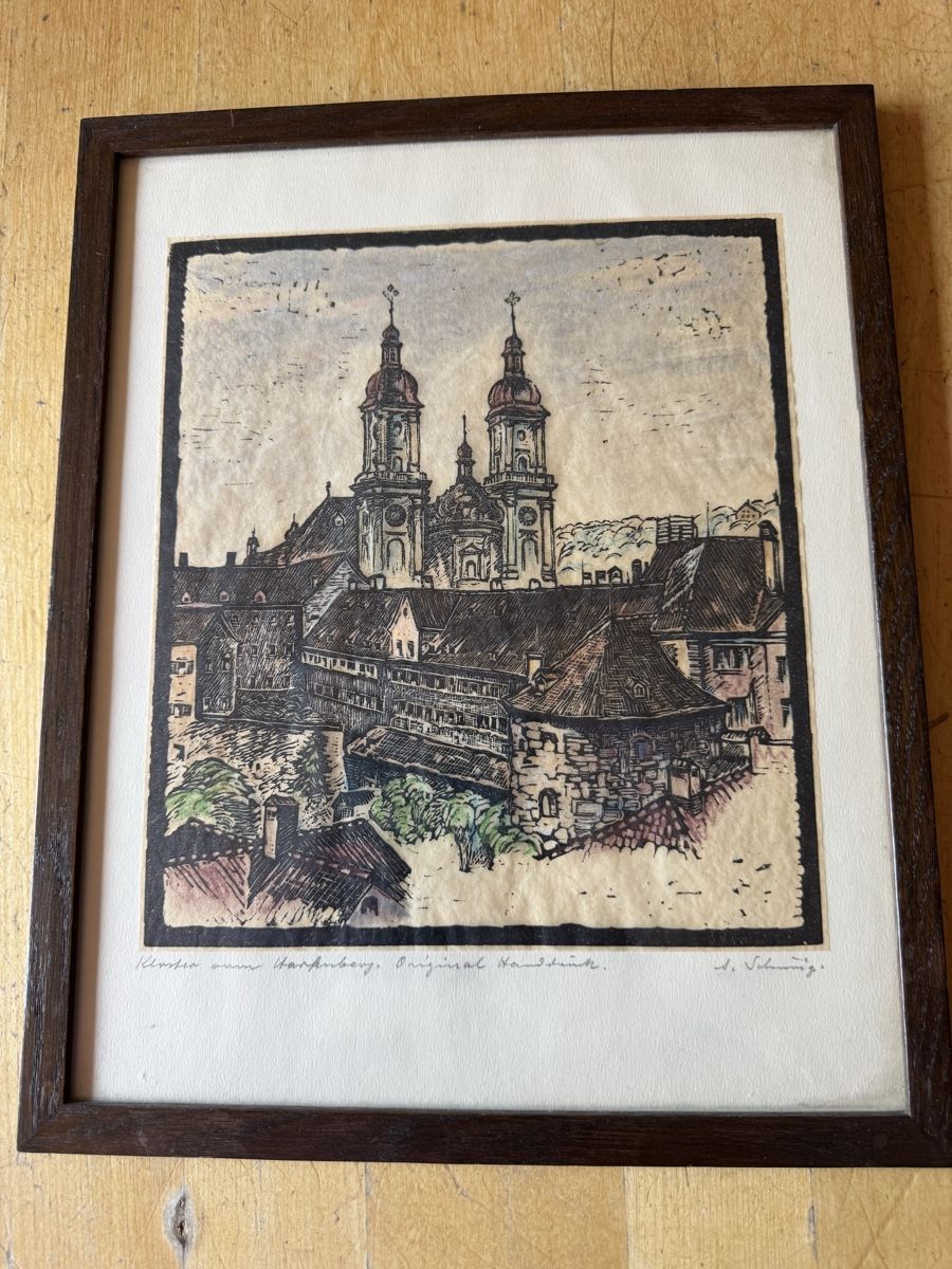 Foto & Immagini: Radierung Kloster St. Gallen A. Schlurig  – Usato da Tübach venduto da Tijera