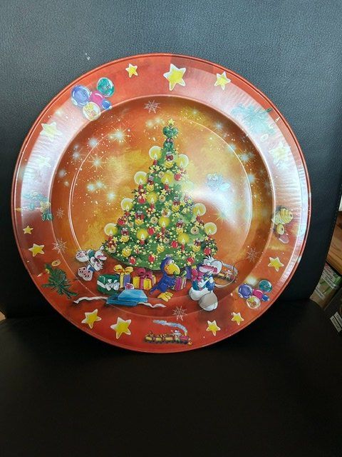 Piatti: Diddl Weihnachts Teller, Metall, rot – Usato da Kloten venduto da Monkell