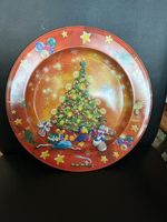 Diddl Weihnachts Teller, Metall, rot