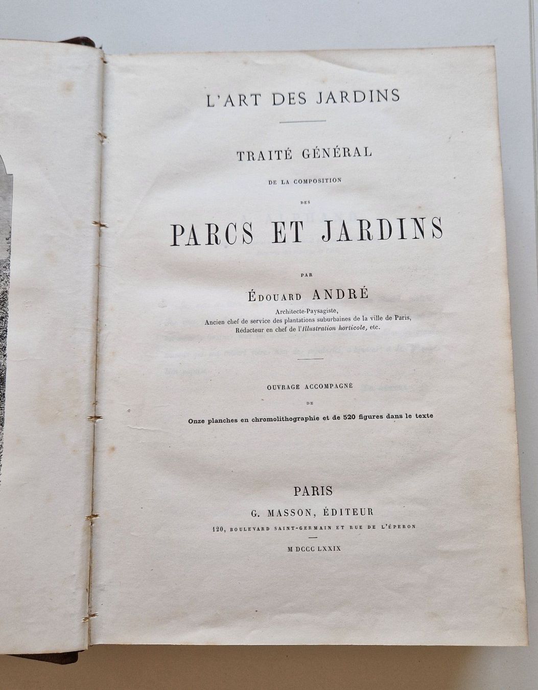 Libri: 1879 - Parcs et jardins – Usato da Fortunau (Ayent) venduto da le.baron