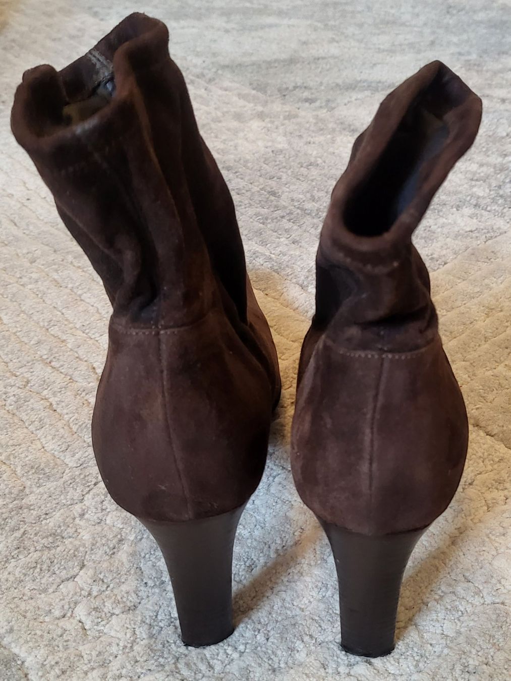 Scarpe da donna: Bottines chaussettes en daim marron, taille 38. – Usato da Neuchâtel venduto da wikit 4