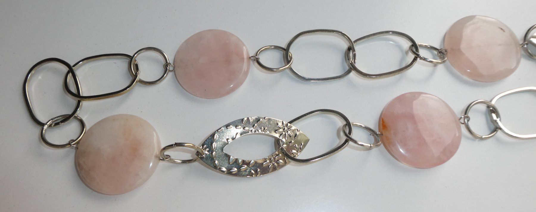 Catenine: Halskette Rosenquarz silbern metall – Usato da Frauenfeld venduto da dhour 5