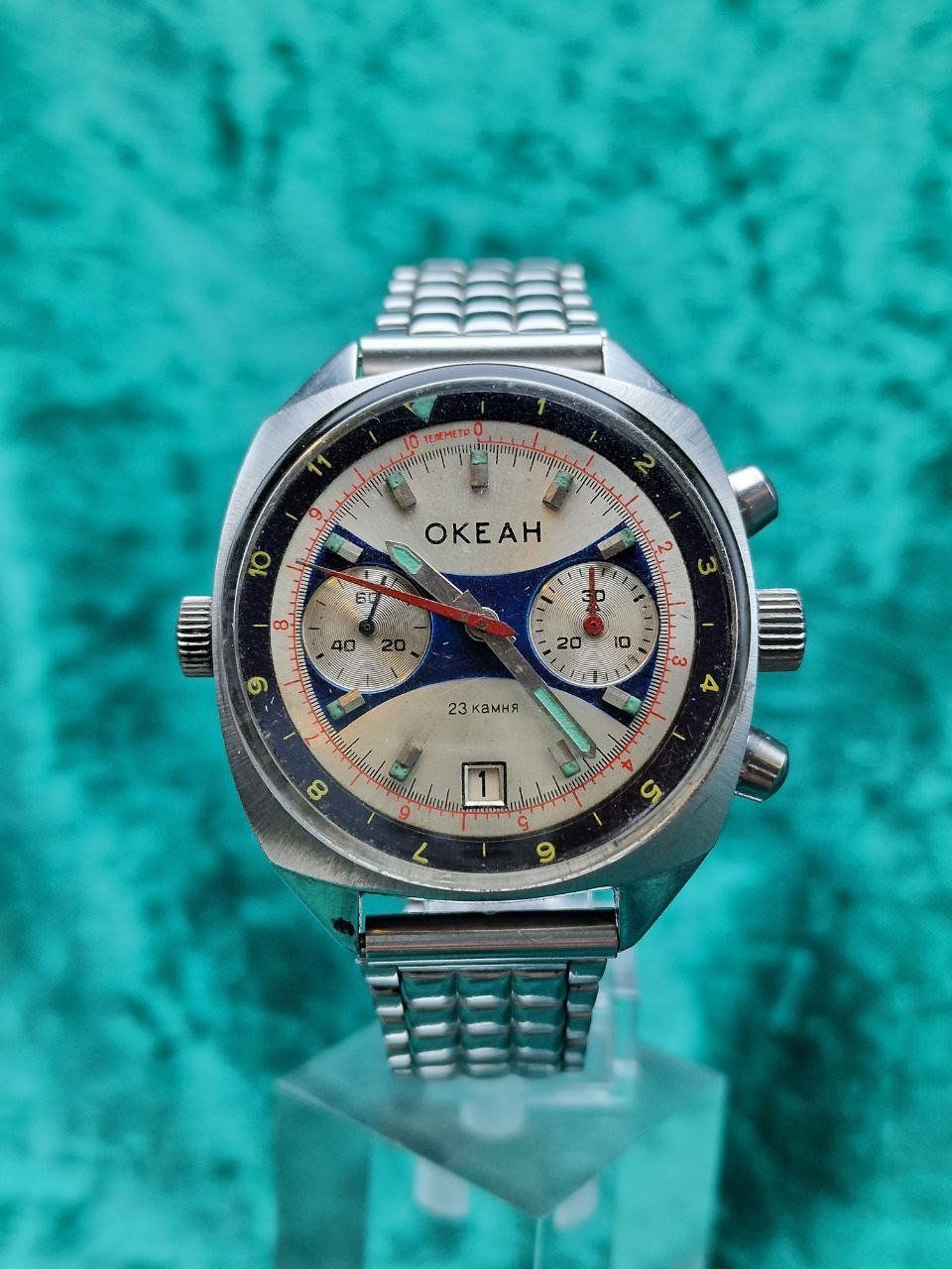 Orologi: Chronograph 1M.TSCH.Z "OCEAN" Sovjetische Marine aus 1970-ge – Usato da Bassersdorf venduto da antik_leo