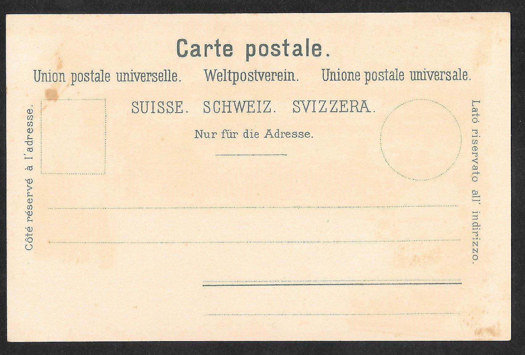 Ansichtskarten: Rapperswil farbige Lithografie 4 Bilder – Gebraucht aus Olten von clotaldi 1