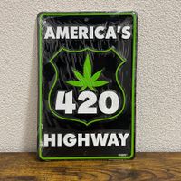 America's 420 Highway Fun-Schild (30x20cm) (B-Ware)