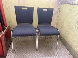 2 Stk. neue Besucherstühle, stapelbar, inkl. Polster