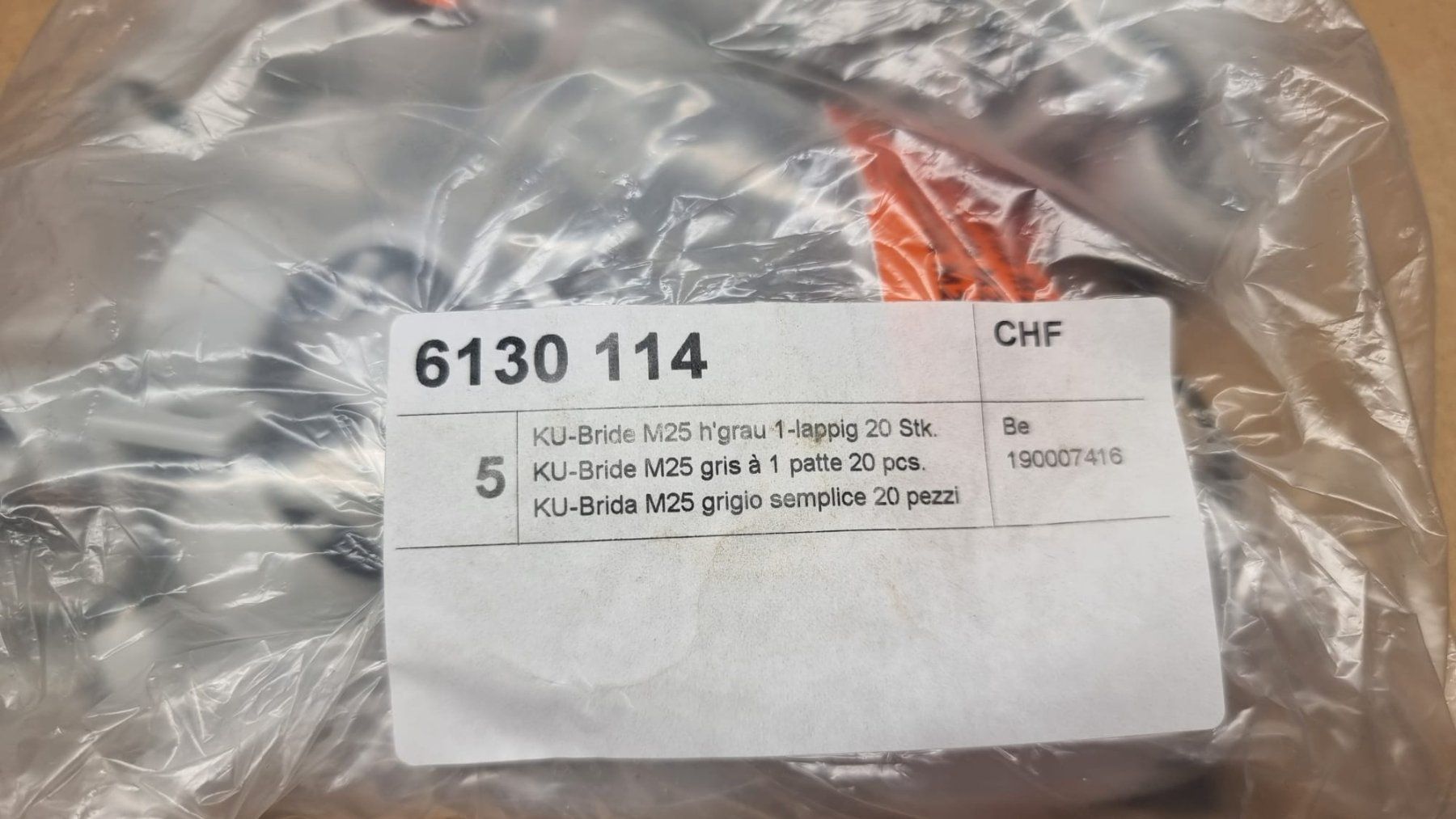 Eisenwaren: KU Bride M25 1-Lappig - 100 Stück – Neu (gemäss Beschreibung) aus Rebstein von James-Dean 2