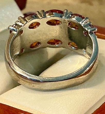 Anelli: Ring mit Orangen Steinen, Silber 925 – Usato da Untersiggenthal venduto da Jaymoni 5