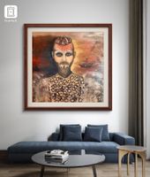 Wikinger.Oil Leinwand Bild Kunst Doks