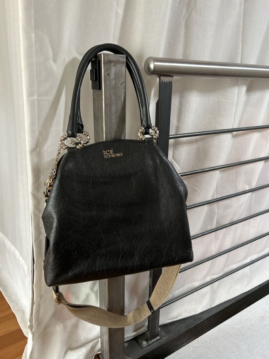 Iceberg Borse da donna: ICEBERG Handtasche, schwarz,, Leder – Usato da Kirchdorf BE venduto da Stella130