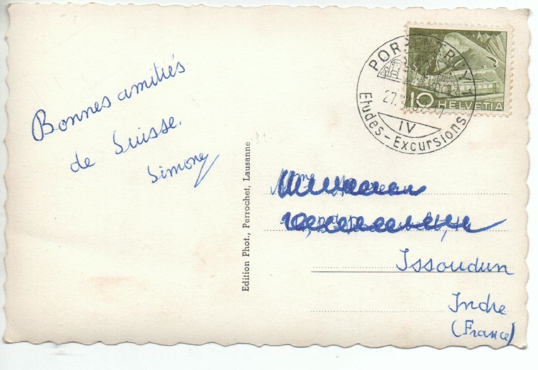 Cartoline postali: PORRENTRUY Vue générale – Usato da Jona venduto da philajona 1
