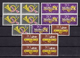 R1524  /  Suisse 1949 en blocs de 4 XX
