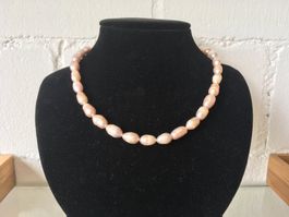 PERLEN  KETTENSTRANG  PERLEN ca.12x8mm  LÄNGE 37cm