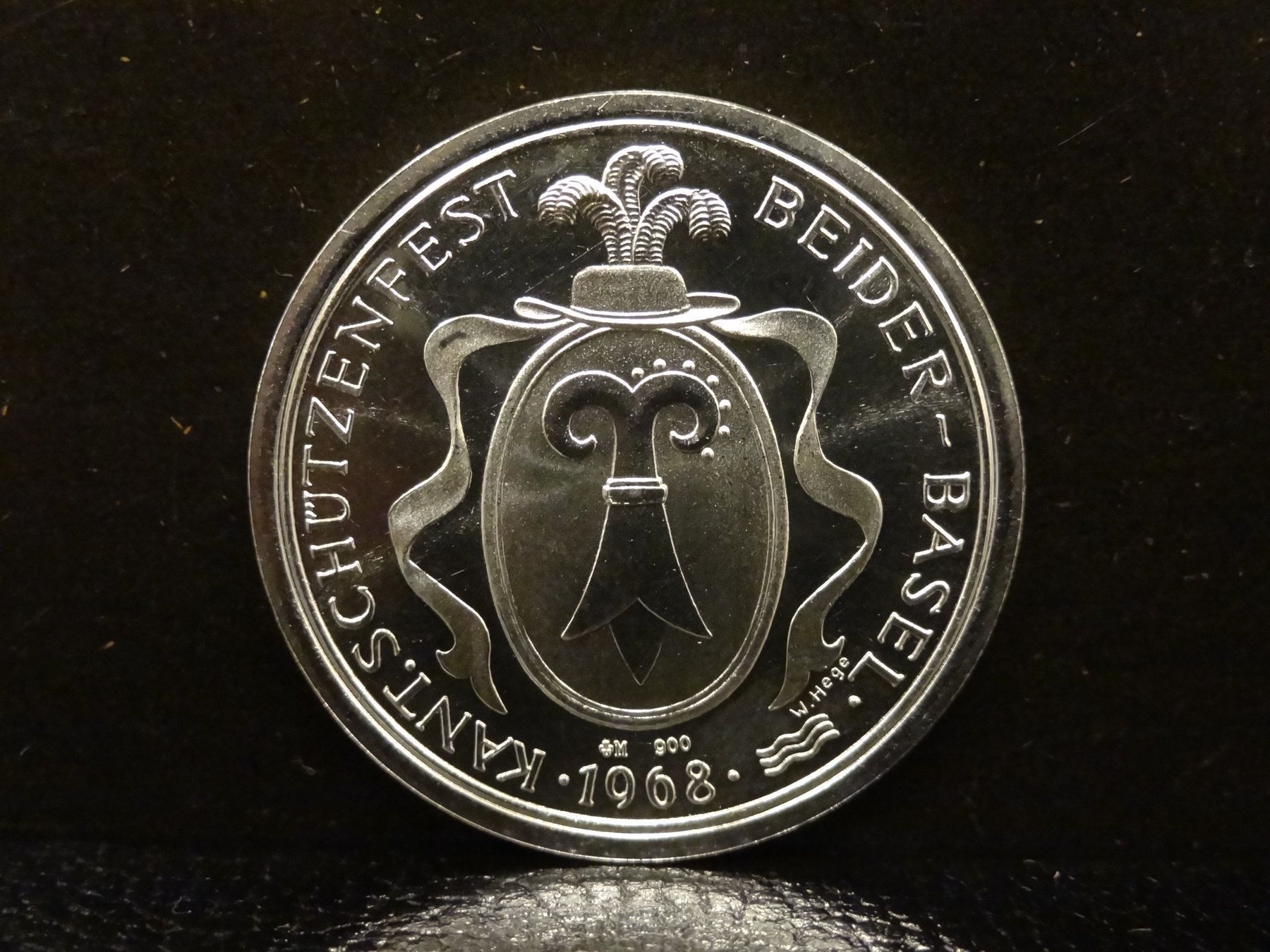 Médailles: KANT. SCHÜTZENFEST BEIDER BASEL 1968 SILBER – D'occasion à Kerzers par Flaschenposten 2