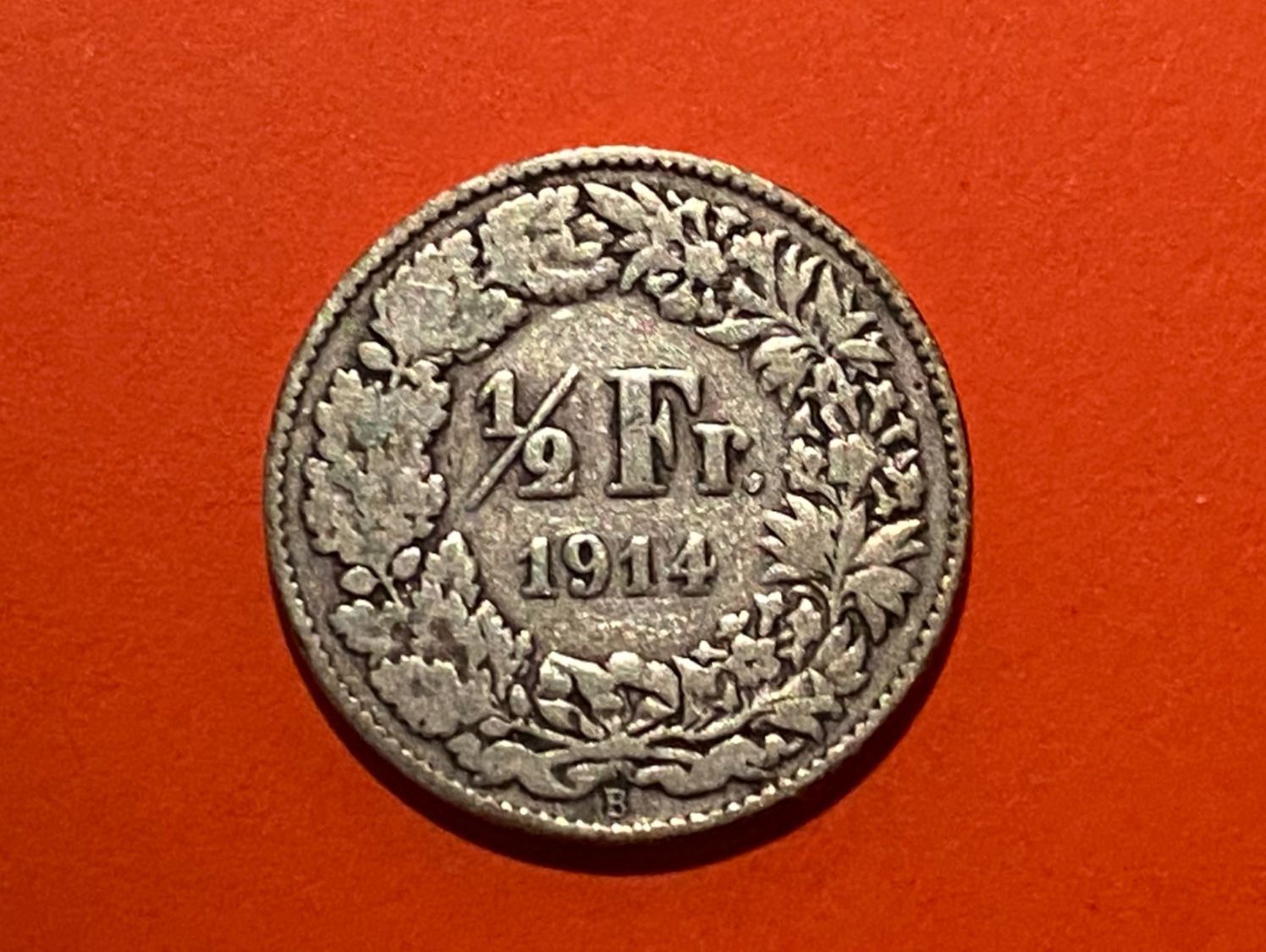 Tutti le monete: 50 Rappen oder 1/2 Fr.1914 B ( Silber )(1) – Usato da Oensingen venduto da Stro11