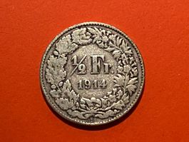50 Rappen oder 1/2 Fr.1914 B ( Silber )(1)