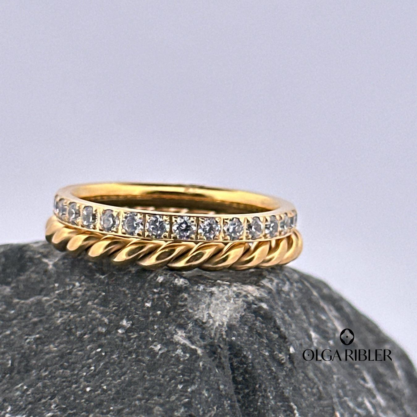 Olga Ribler Ringe: Edelstahl Set aus 2 Ringen Grösse 56 – Neu (gemäss Beschreibung) aus Luzern von Schmuckoutlet 6
